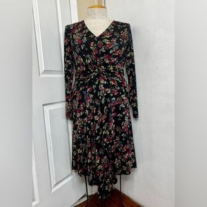 Lauren Ralph Lauren A-Line Floral Midi Dress For Women Size 16 NWT